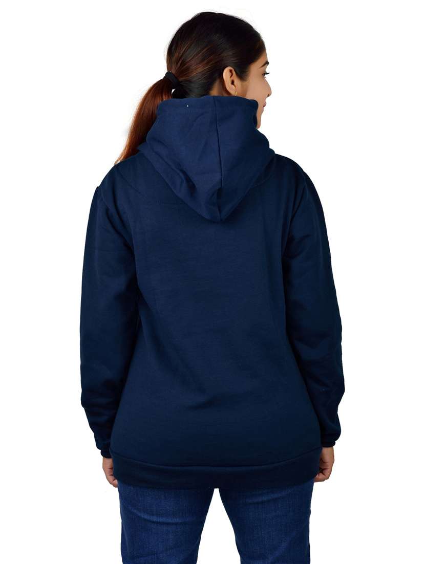 women chest print hooded sweatshirt - 20564515 -  Standard Image - 1