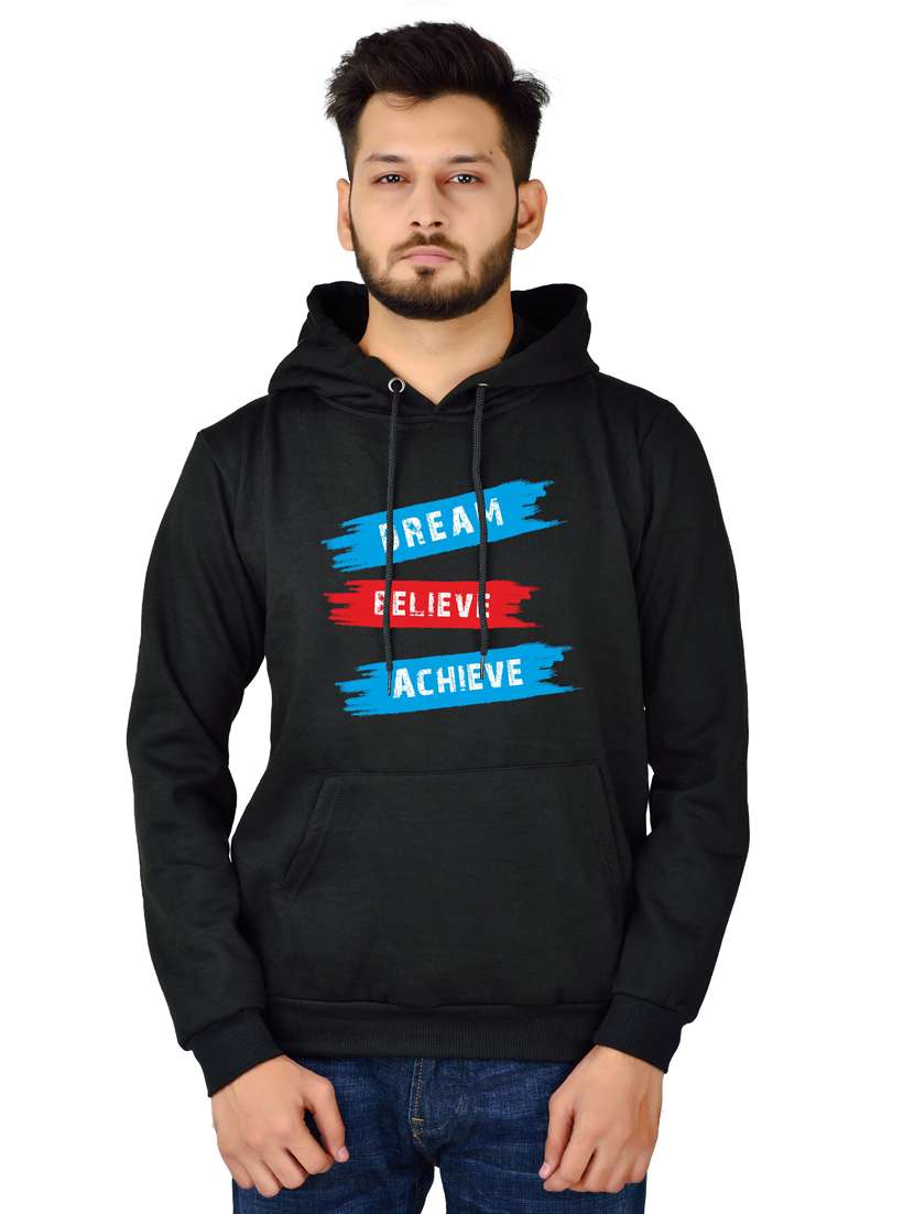 men black typographic hooded sweatshirt - 20564703 -  Standard Image - 1