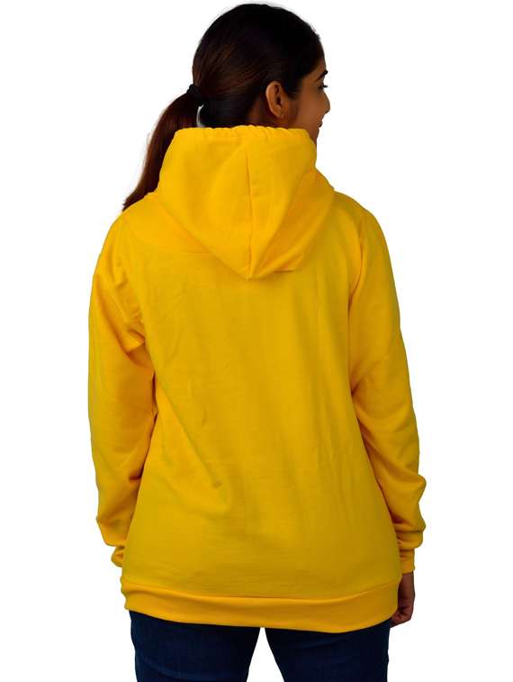 women yellow graphic hooded sweatshirt - 20564727 -  Standard Image - 1