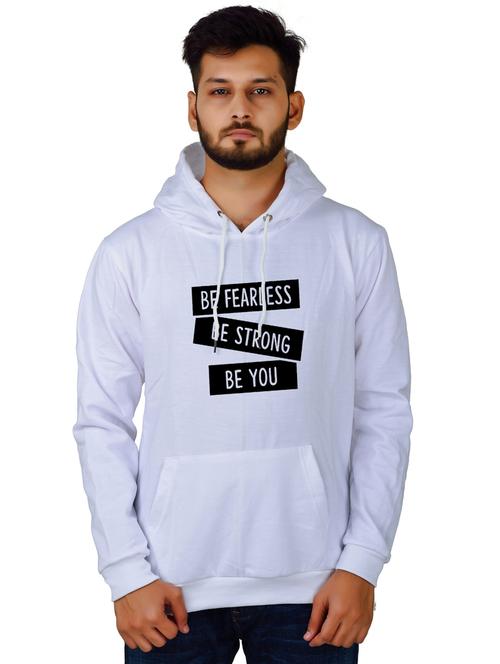 men white typographic hooded sweatshirt - 20564748 - Standard Image - 0