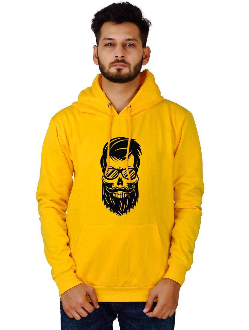 men yellow graphic hooded sweatshirt - 20564765 - Zoom Image - 0