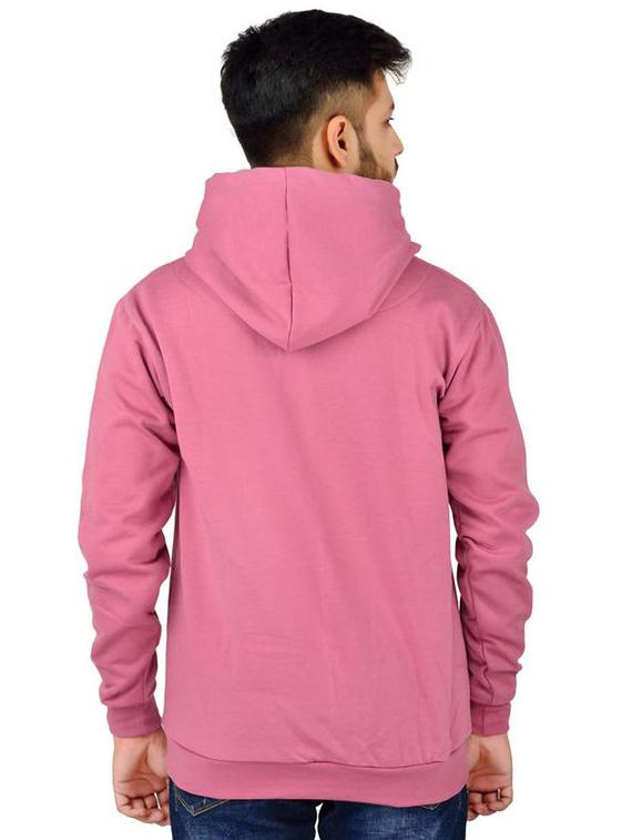 men pink typographic hooded sweatshirt - 20564787 - Standard Image - 1