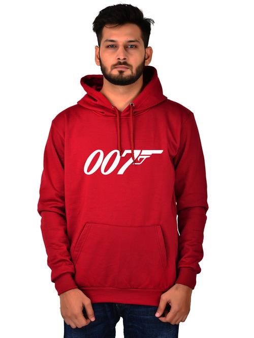 men maroon typographic hooded sweatshirt - 20564799 - Standard Image - 0
