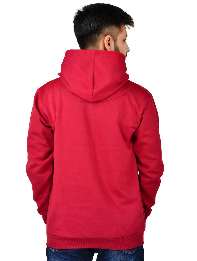 men maroon typographic hooded sweatshirt - 20564799 - Standard Image - 1