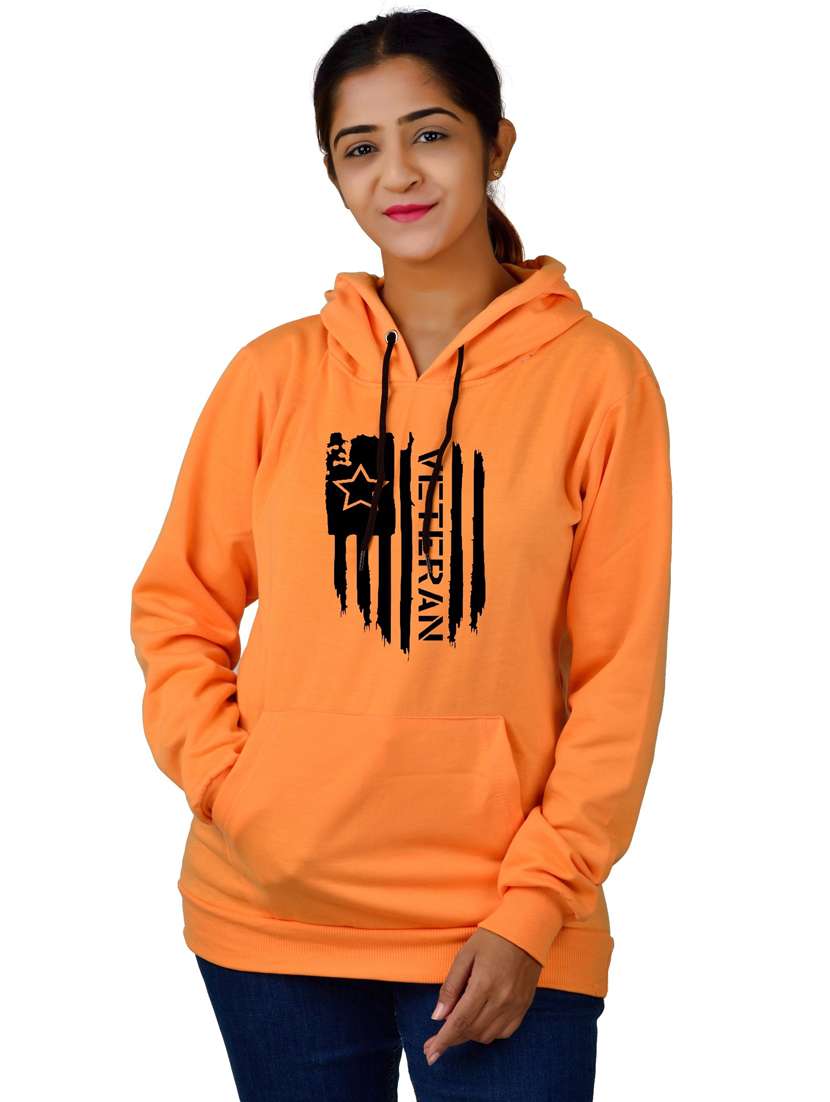 orange long sleeve hooded sweatshirt - 20564814 - Standard Image - 1