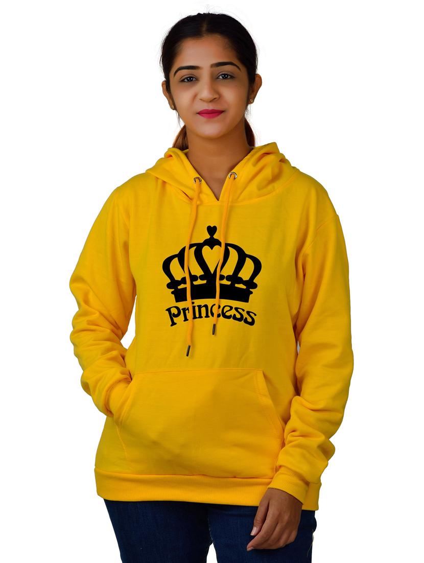 yellow long sleeve hooded sweatshirt - 20564830 -  Standard Image - 1