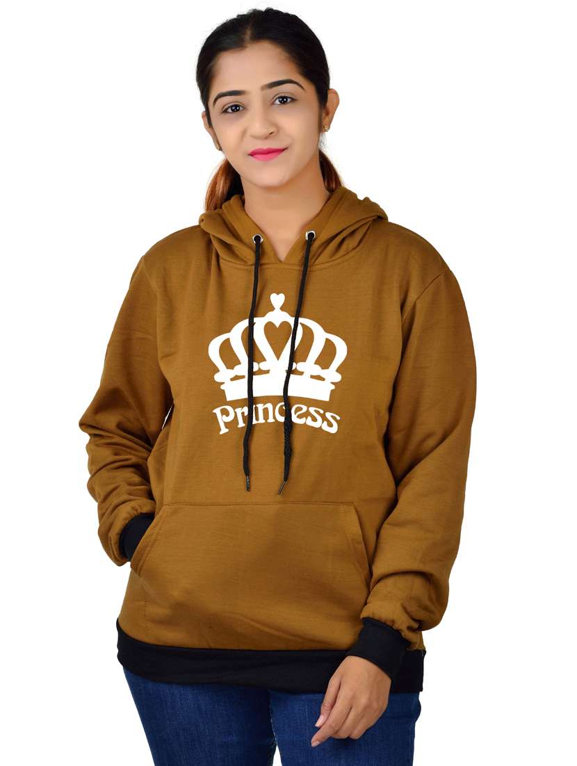 brown long sleeve hooded sweatshirt - 20564832 - Standard Image - 1