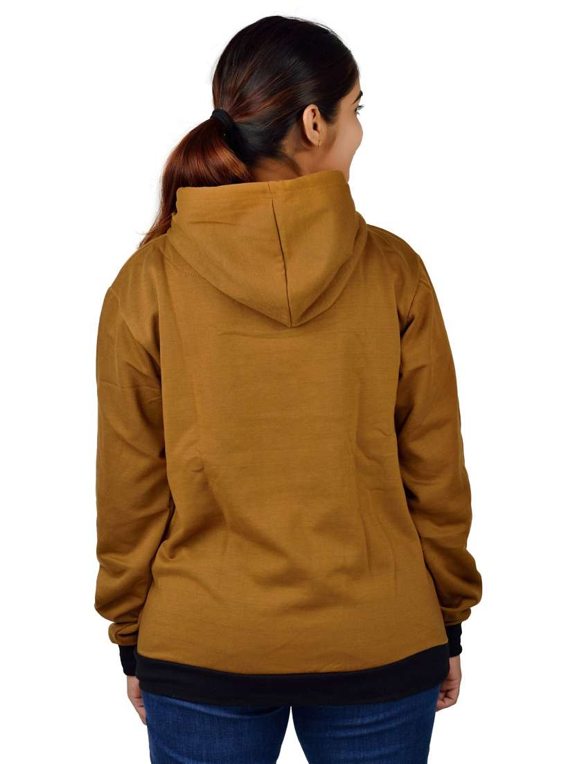 brown long sleeve hooded sweatshirt - 20564842 -  Standard Image - 1