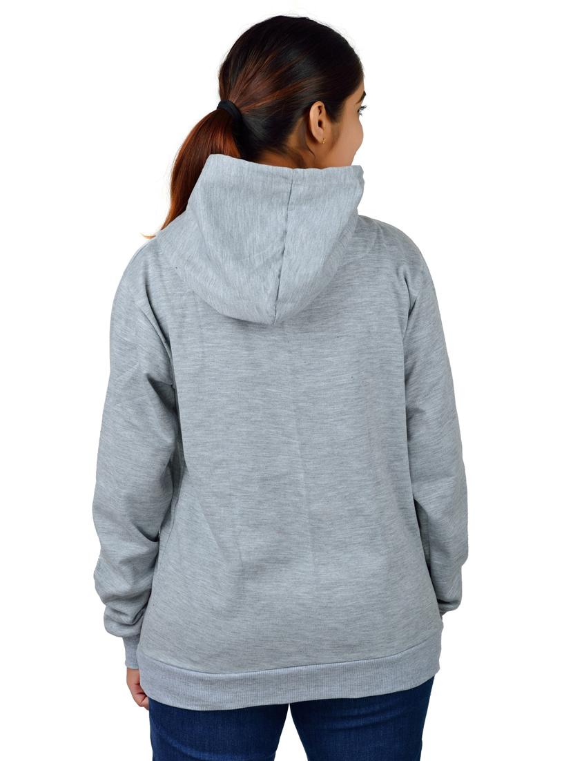 grey long sleeve hooded sweatshirt - 20564855 - Standard Image - 1