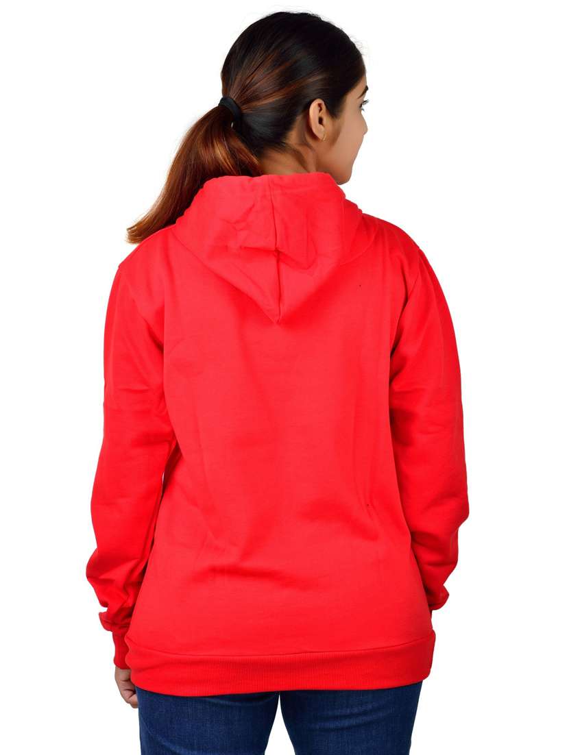 red long sleeve hooded sweatshirt - 20564872 -  Standard Image - 1