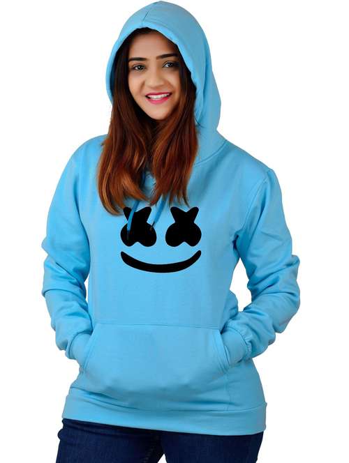 blue long sleeve hooded sweatshirt - 20564885 - Standard Image - 0