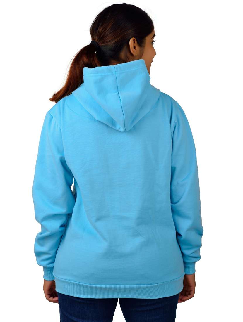 blue long sleeve hooded sweatshirt - 20564885 - Standard Image - 1