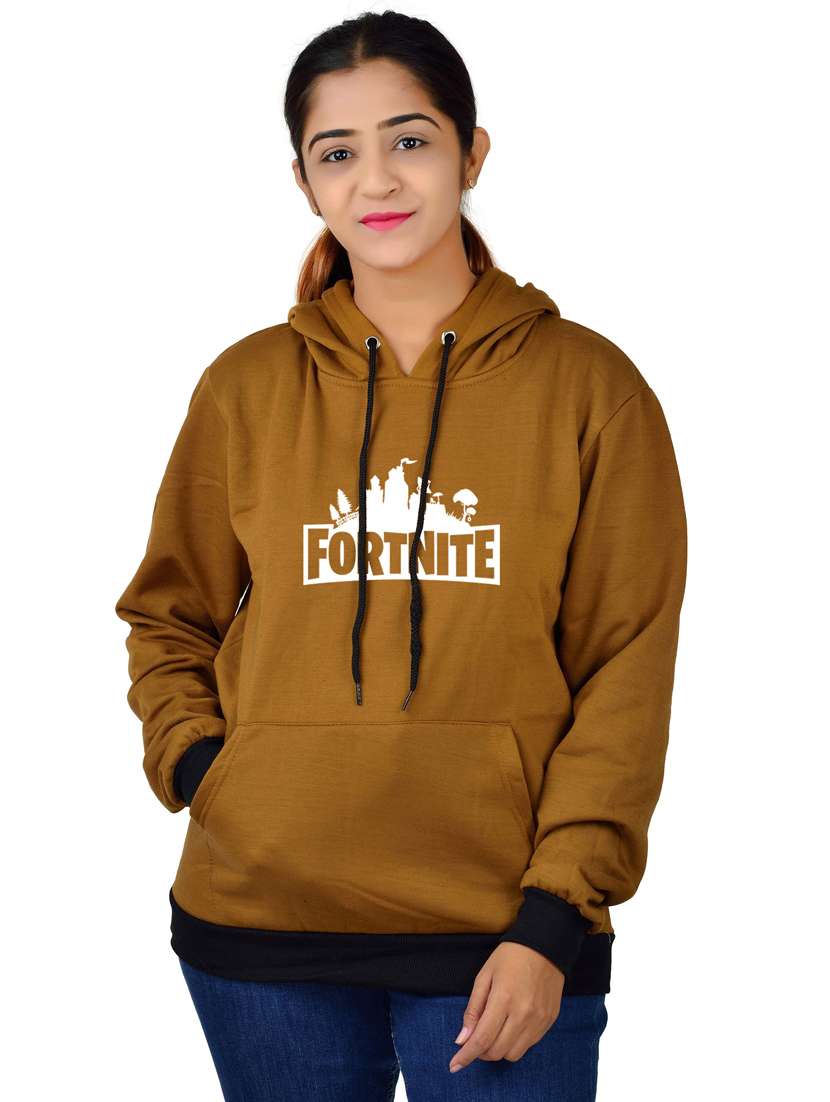 brown long sleeve hooded sweatshirt - 20564899 - Standard Image - 1