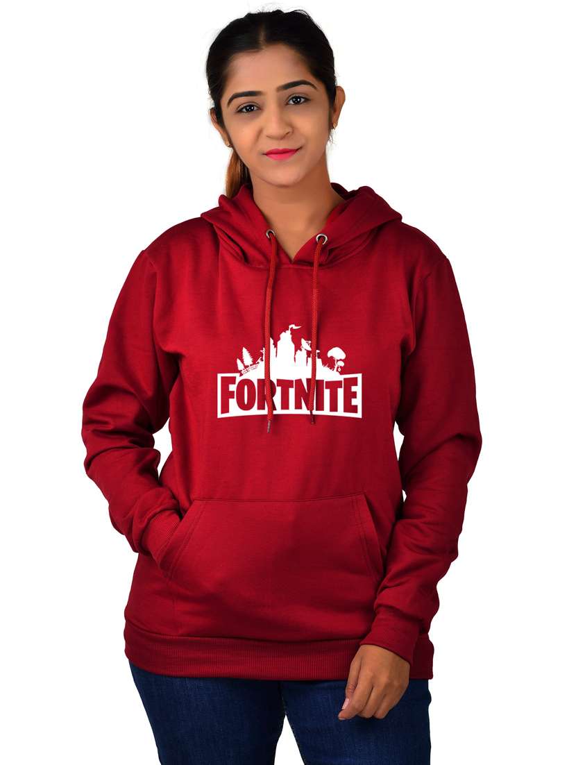 maroon long sleeve hooded sweatshirt - 20564902 - Standard Image - 1