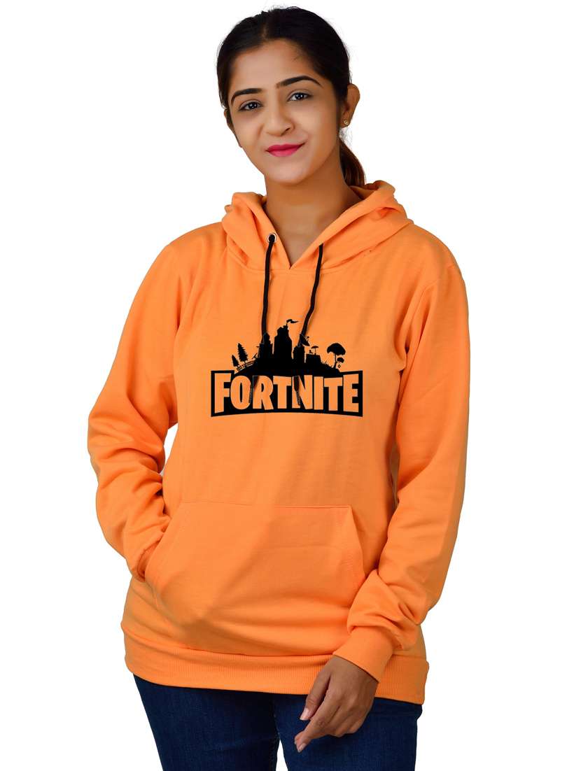 orange long sleeve hooded sweatshirt - 20564903 -  Standard Image - 1
