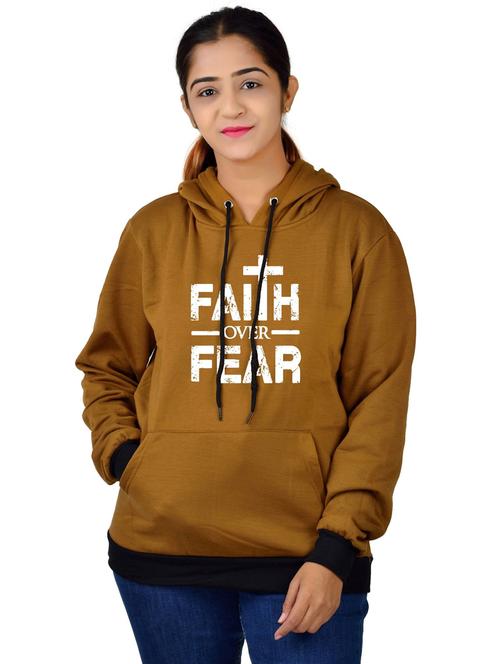 brown long sleeve hooded sweatshirt - 20564921 - Standard Image - 0