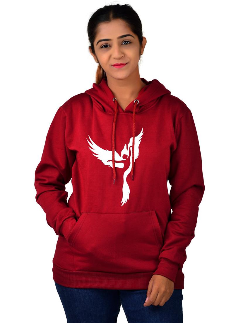 maroon long sleeve hooded sweatshirt - 20564935 - Standard Image - 1