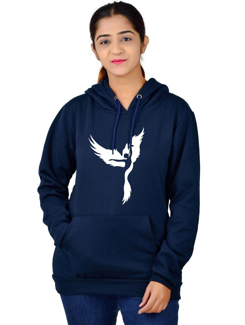navy blue long sleeve hooded sweatshirt - 20564937 - Standard Image - 1