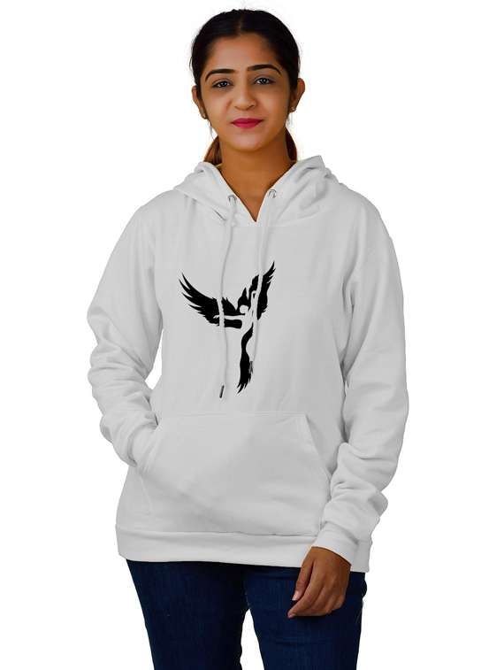 white long sleeve hooded sweatshirt - 20564942 -  Standard Image - 1