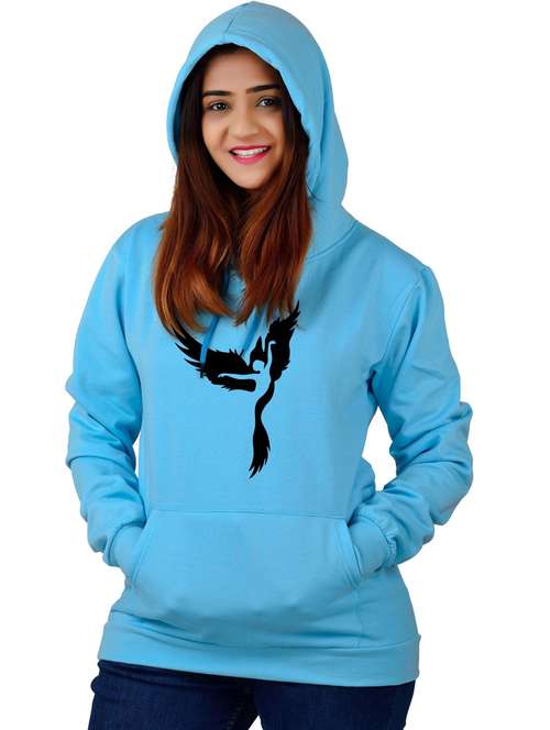 blue long sleeve hooded sweatshirt - 20564943 - Standard Image - 0