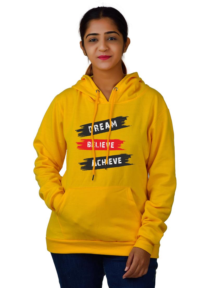 yellow long sleeve hooded sweatshirt - 20564946 - Standard Image - 1