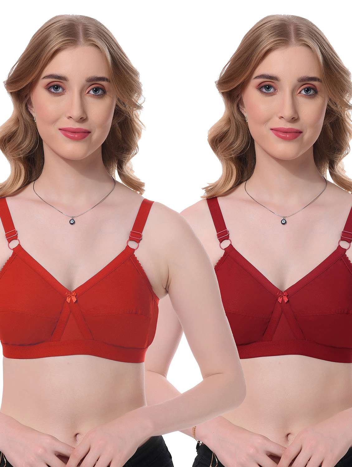 pack of 2 solid t-shirt bra