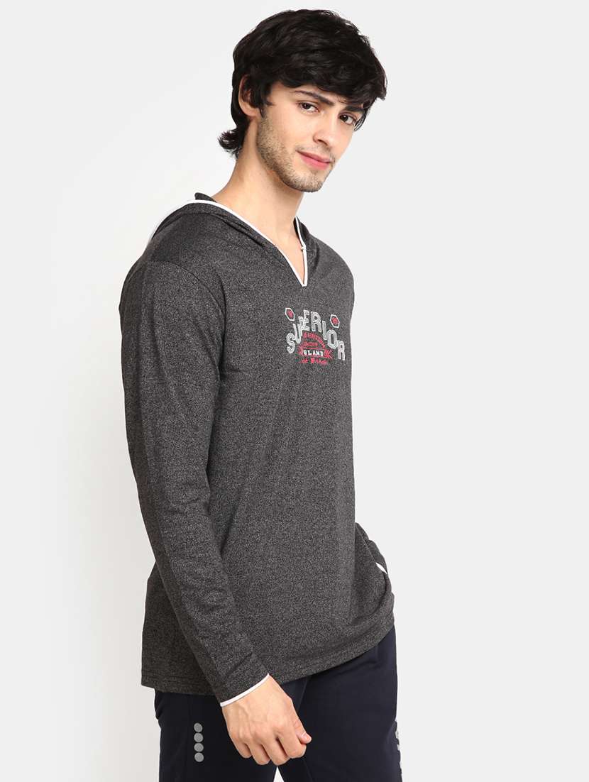 grey cotton chest print tshirt - 20565243 -  Standard Image - 1