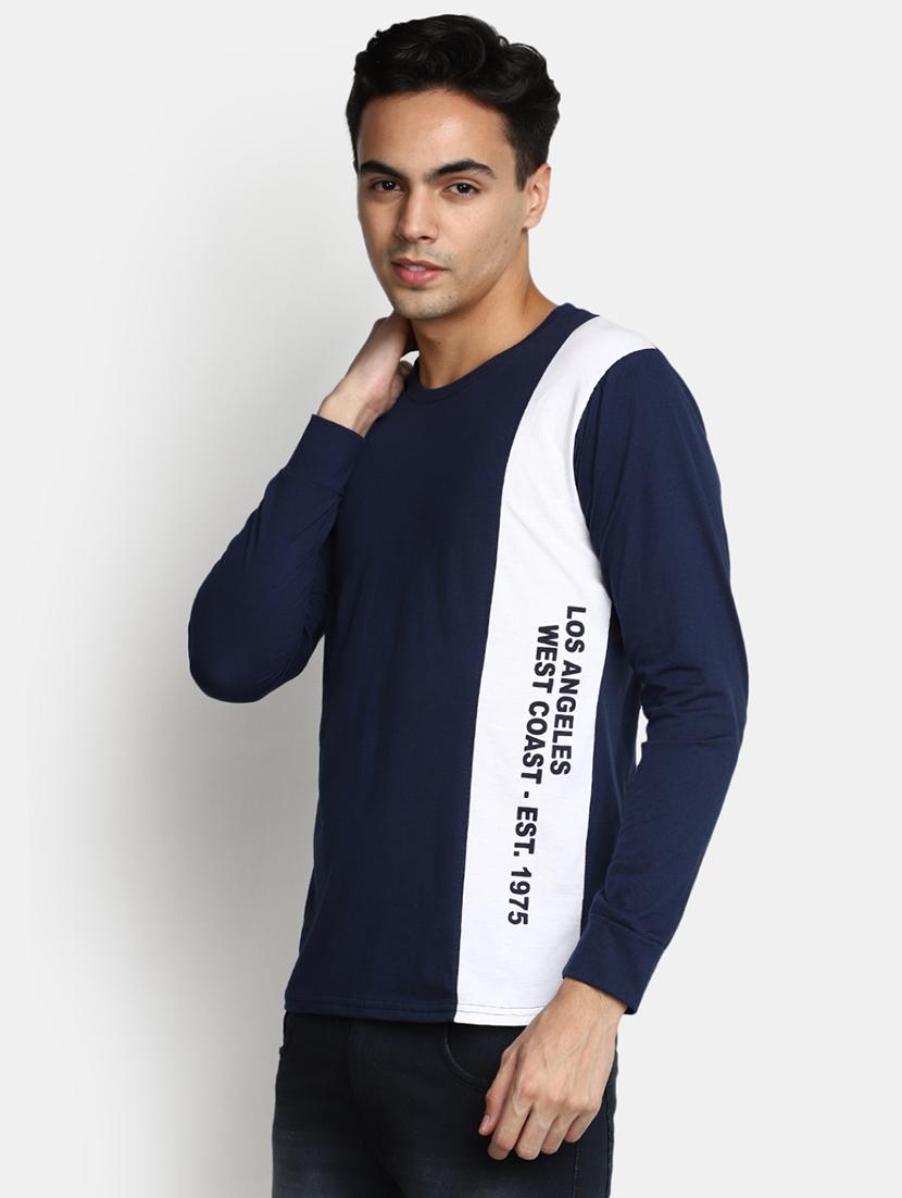navy blue cotton regular t-shirt - 20565256 -  Standard Image - 1