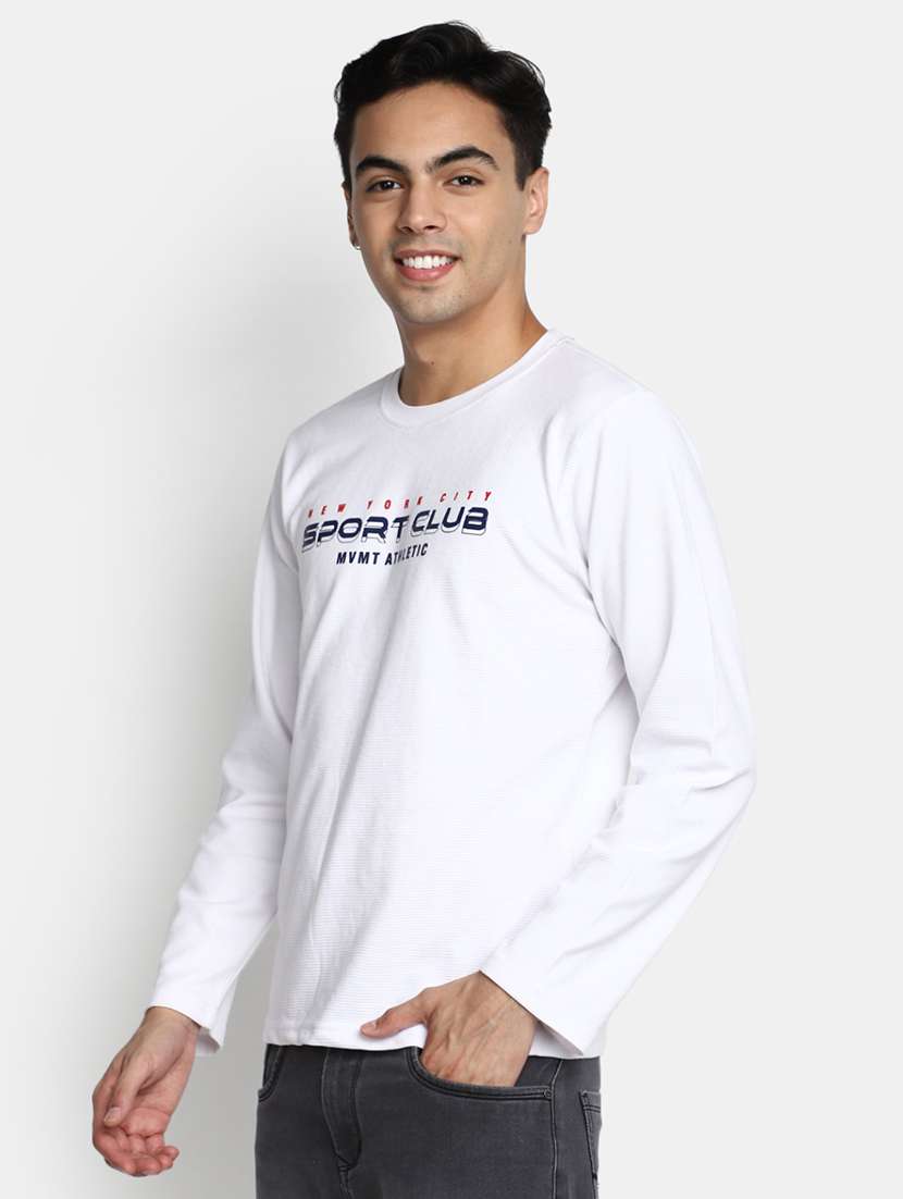 white cotton chest print tshirt - 20565269 -  Standard Image - 1