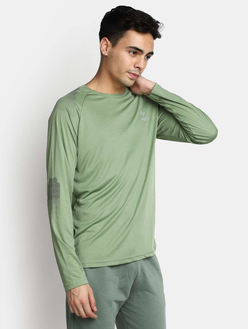 men crew neck placement print t-shirt - 20565294 -  Standard Image - 1