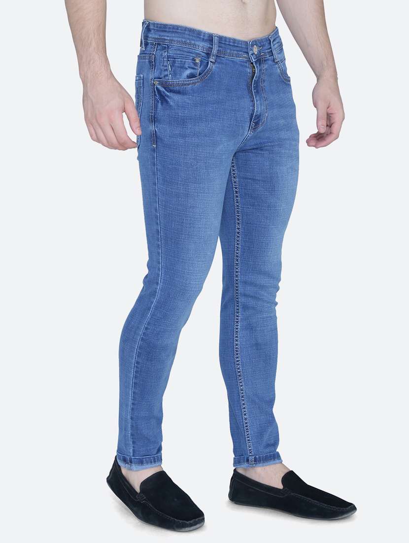Mens Slim Fit Plain Jeans - 20566103 -  Standard Image - 1