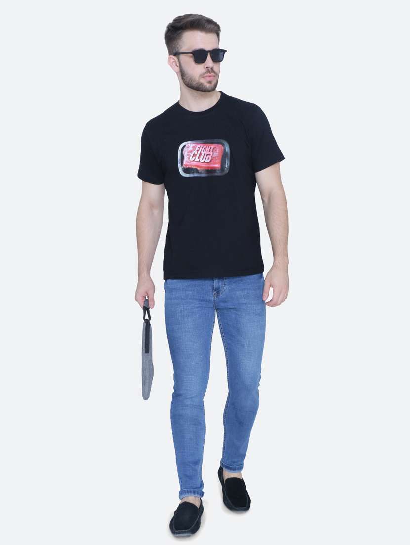 Mens Slim Fit Plain Jeans - 20566103 -  Standard Image - 4