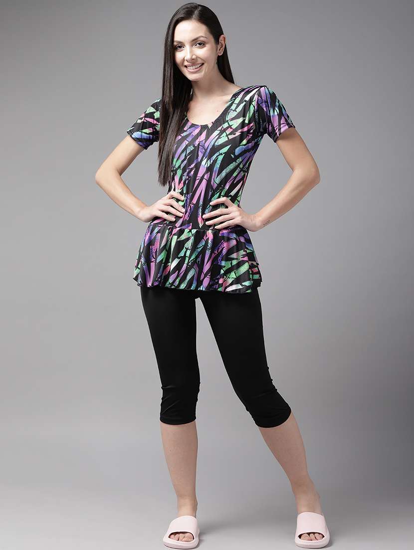 women printed functional swimsuit