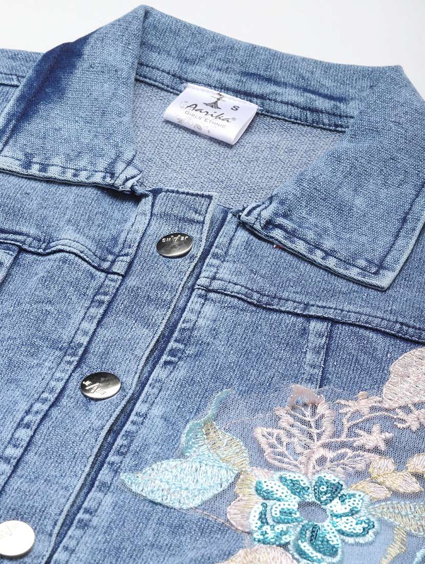 women light blue denim summer jacket - 20567011 -  Standard Image - 4