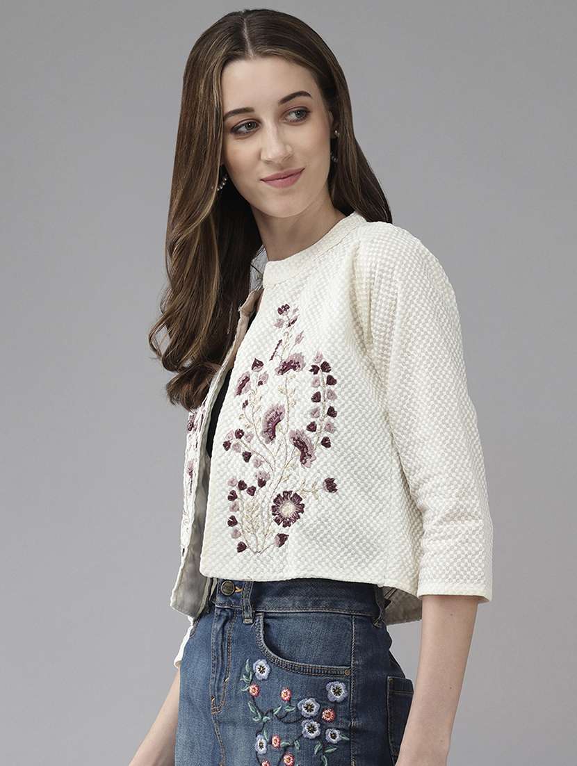 white embroidered jacket - 20567034 -  Standard Image - 1