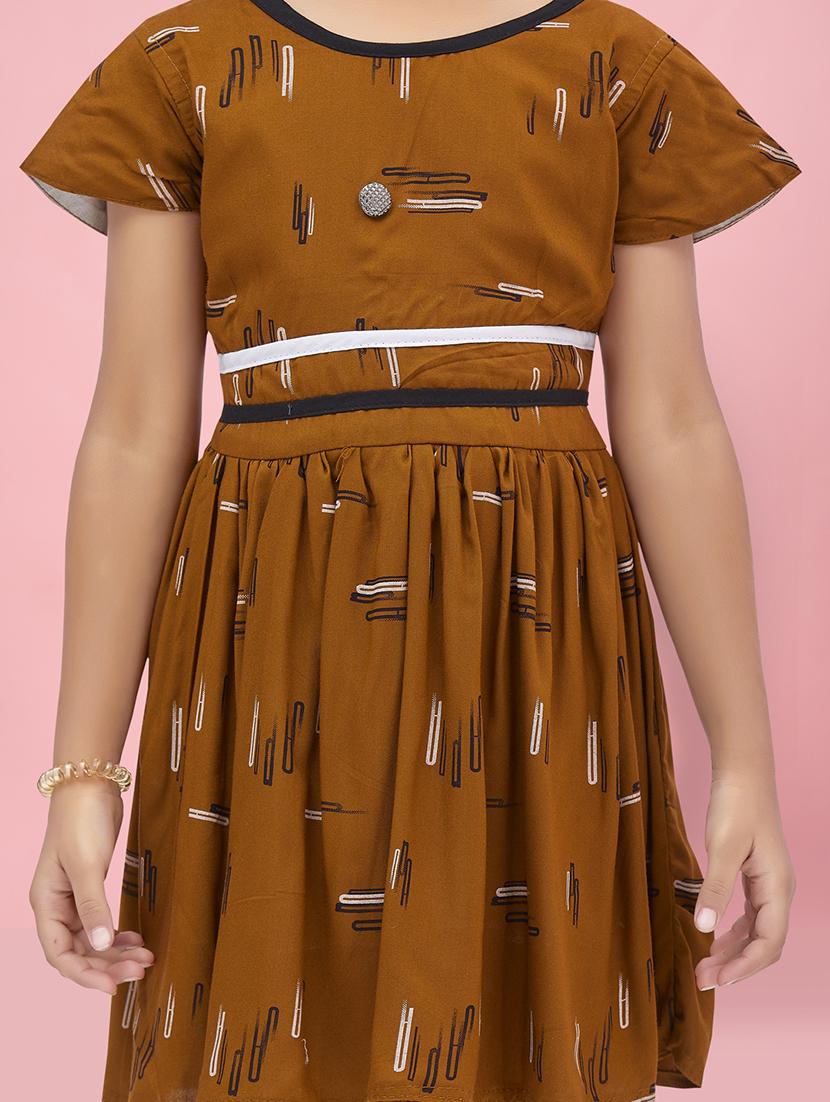 girls round neck short sleeve frock - 20567920 - Standard Image - 4