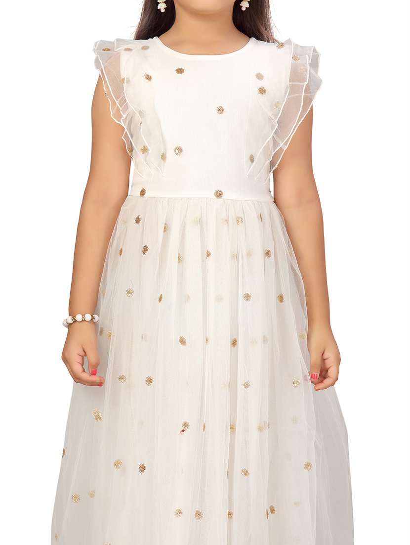 girls round neck sleeveless frock - 20567993 -  Standard Image - 4