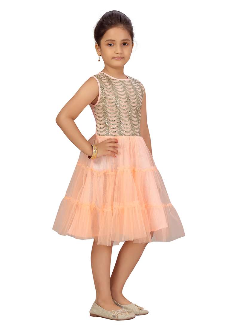 girls round neck sleeveless frock - 20568292 - Standard Image - 1