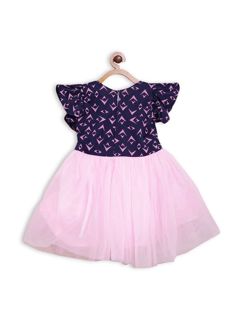 girls round neck short sleeves frock - 20568298 -  Standard Image - 1