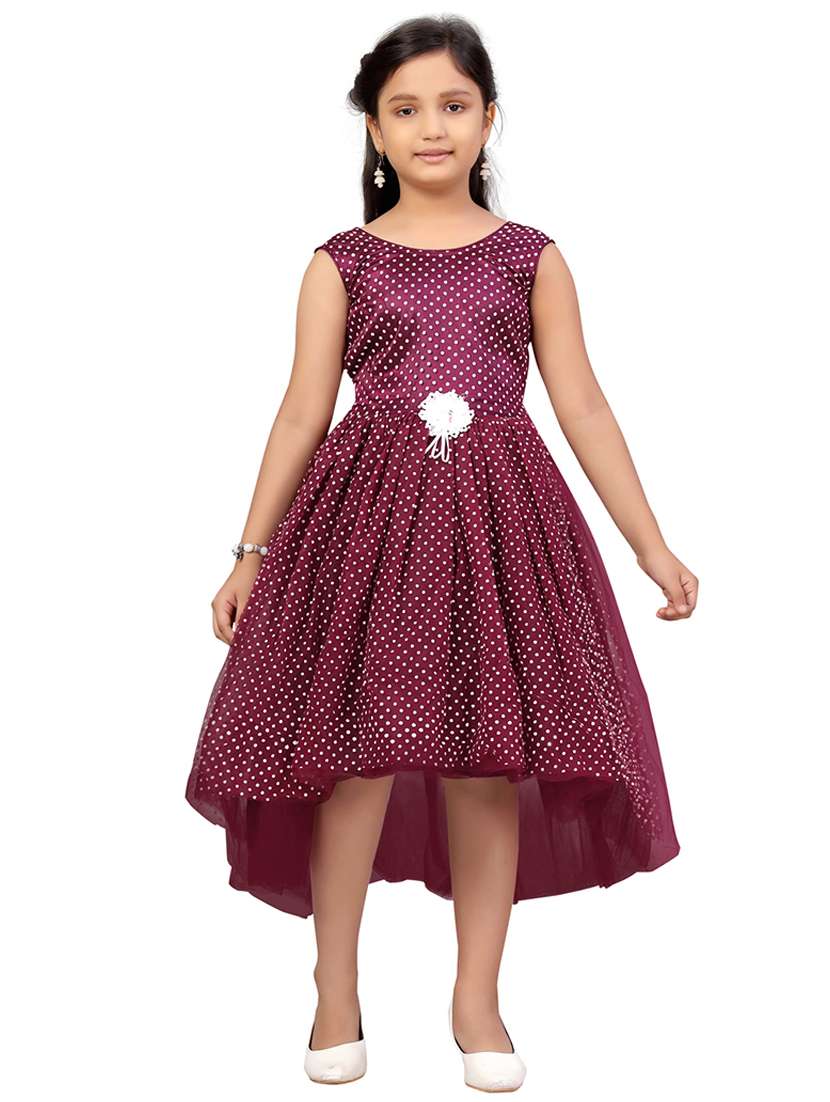 girls round neck sleeveless frock