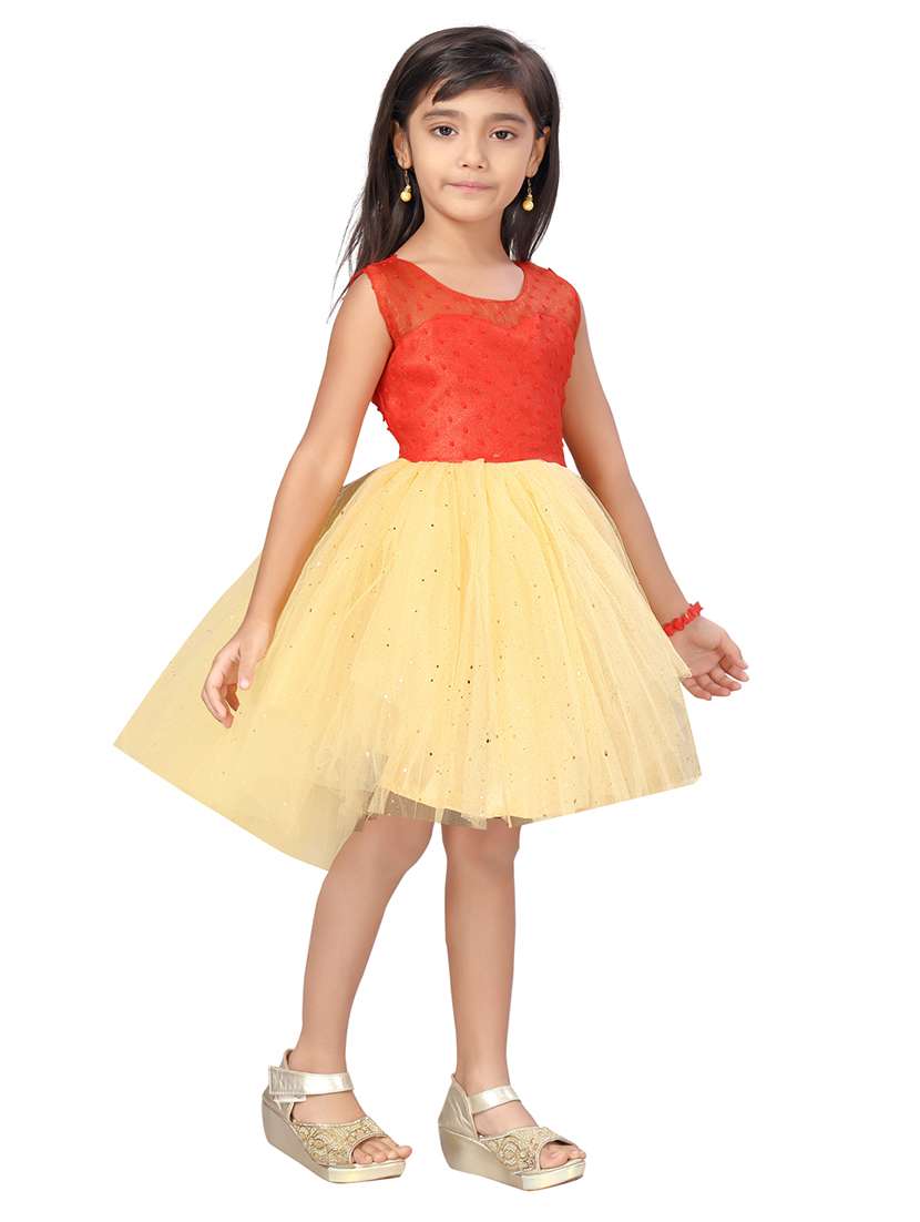 girls round neck sleeveless frock - 20568347 -  Standard Image - 1