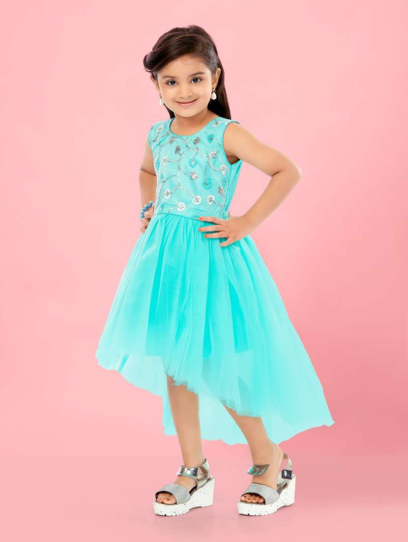 girls round neck sleeveless frock - 20568348 -  Standard Image - 1