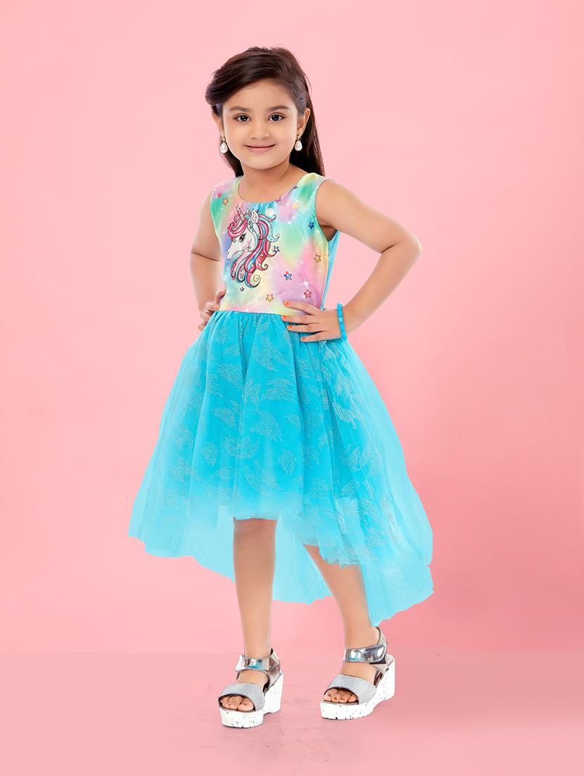 girls round neck sleeveless frock - 20568350 - Standard Image - 1