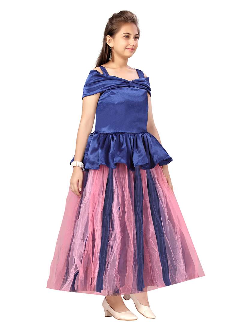 girls off shoulder neck sleeveless frock - 20568364 -  Standard Image - 1