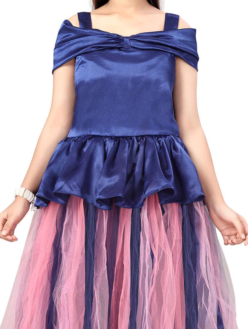 girls off shoulder neck sleeveless frock - 20568364 -  Standard Image - 4