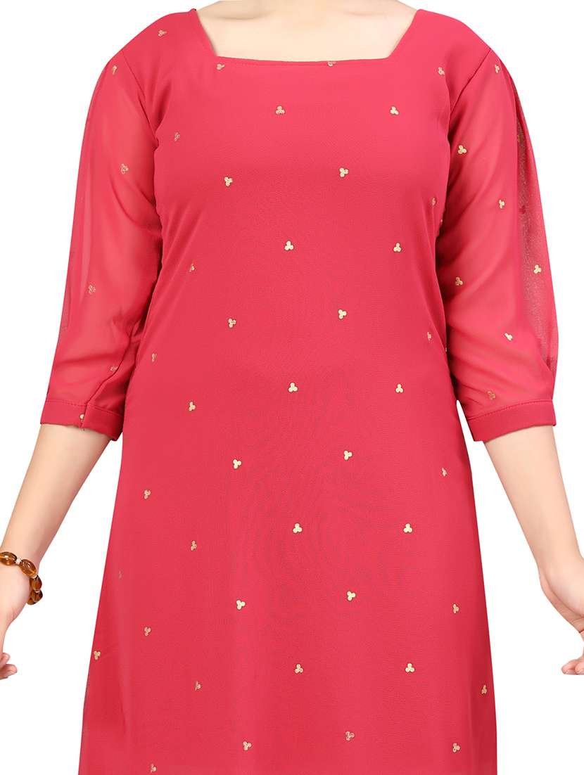 girls sqaure neck printed frock - 20568379 -  Standard Image - 4