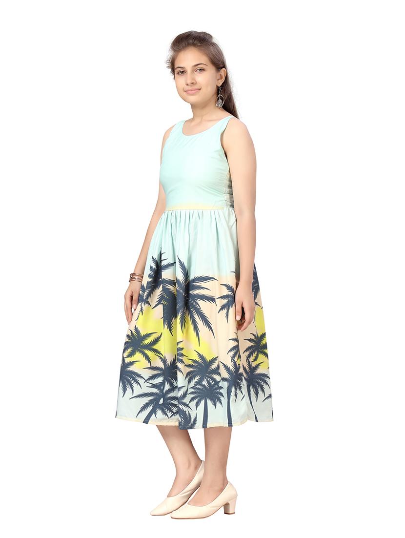 girls round neck sleeveless frock - 20568380 - Standard Image - 1