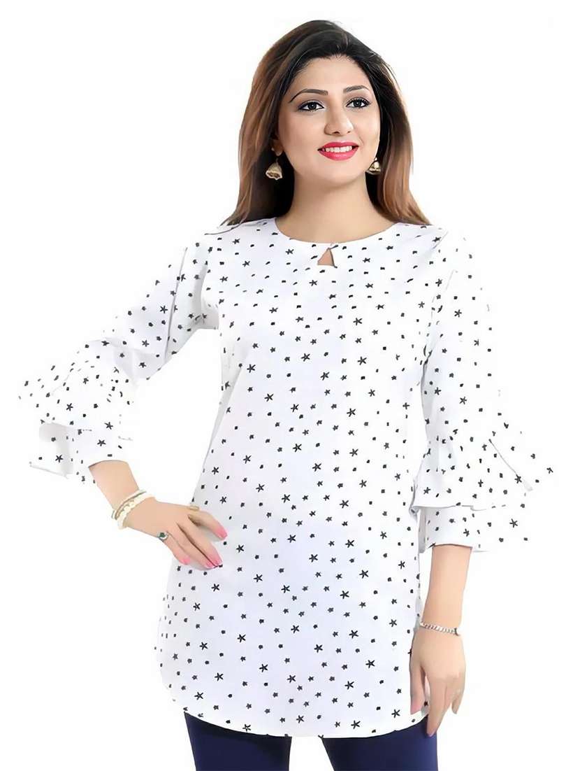 women white regular fit bell sleeve top - 20569330 -  Standard Image - 1