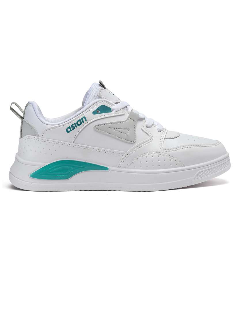 Men White Lace Up Sneaker