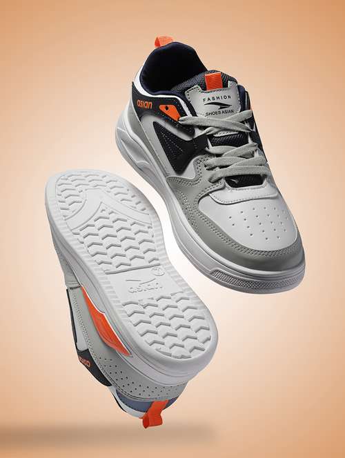 men color blocked lace up sneakers - 20569378 -  Standard Image - 0